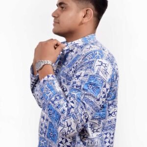 Indigo Tribal Block Print Cotton Kurta