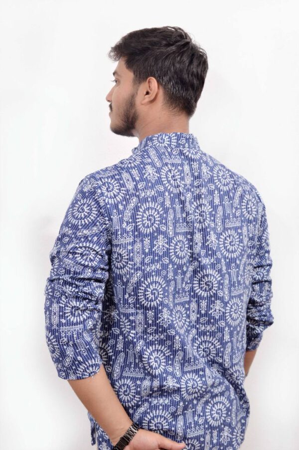 Indigo Spiral Ajrak Cotton Kurta